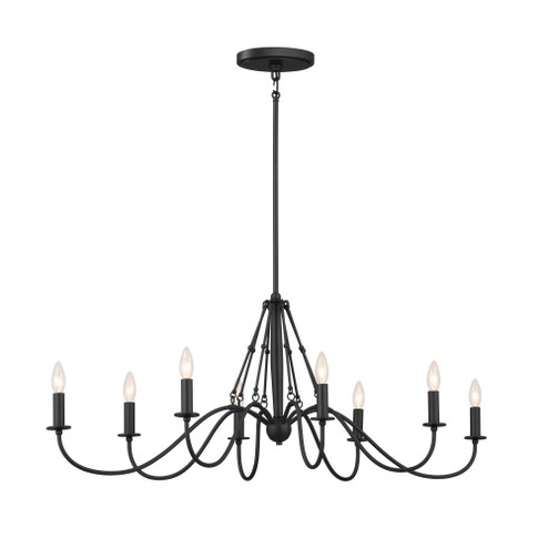 Oval Chandelier 8Lt (2|52457BKT)