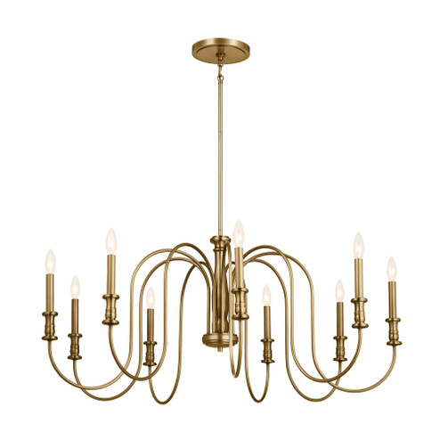 Karthe 42'' 9 Light Chandelier Natural Brass (2|52471NBR)