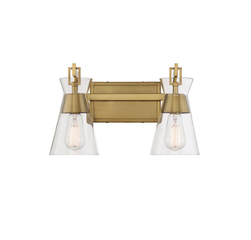 Lakewood 2-Light Bathroom Vanity Light in Warm Brass (128|8-1830-2-322)