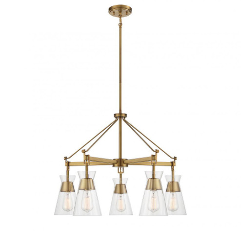Lakewood 5-Light Chandelier in Warm Brass (128|1-1832-5-322)