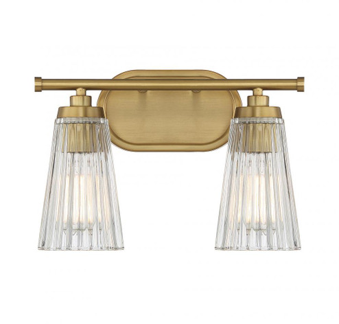Chantilly 2-Light Bathroom Vanity Light in Warm Brass (128|8-1745-2-322)