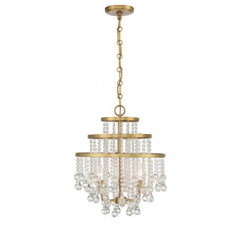 Luna 3-Light Mini Chandelier in Warm Brass (128|1-1865-3-322)