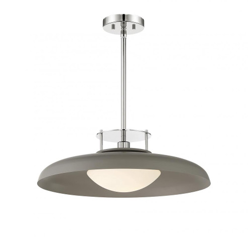 Gavin 1-Light Pendant in Gray with Polished Nickel Accents (128|7-1690-1-175)