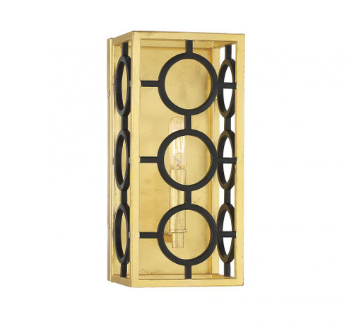 Kirsch 1-Light Wall Sconce in Matte Black with True Gold (128|9-1924-1-261)