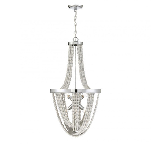 Contessa 6-Light Chandelier in Polished Chrome with Wooden Beads (128|1-1765-6-110)