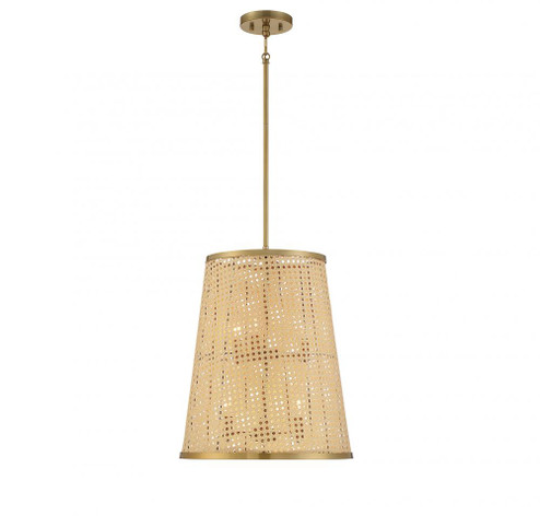 Astoria 6-Light Pendant in Natural with Burnished Brass (128|3-1772-6-200)