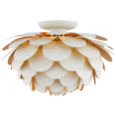 Cynara Large Flush Mount (279|CHC 4163WHT/G)