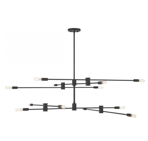 Lyrique 12-Light Chandelier in Matte Black (128|1-7001-12-89)