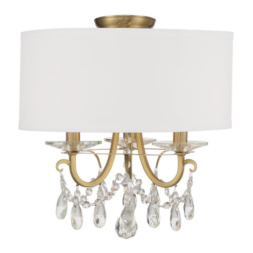 Othello 3 Light Vibrant Gold Semi Flush Mount (205|6623-VG-CL-MWP_CEILING)