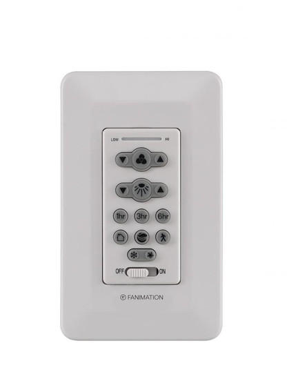 Ceiling Fan Wall Control Reversing - 16 Fan Speed DC Motor Fan and Light with CCT Select - White (90|TW306)