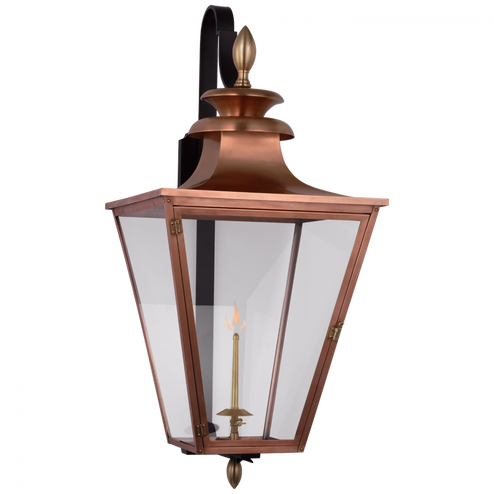 Albermarle Large Bracketed Gas Wall Lantern (279|CHO 2437SC-CG)