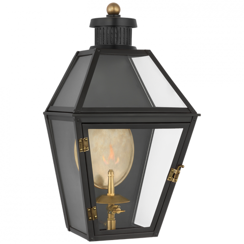 Stratford Small 3/4 Gas Wall Lantern (279|CHO 2450BLK-CG)