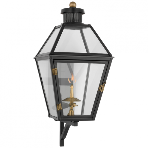 Stratford Small Bracketed Gas Wall Lantern (279|CHO 2455BLK-CG)