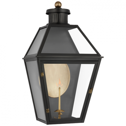 Stratford Large 3/4 Gas Wall Lantern (279|CHO 2452BLK-CG)