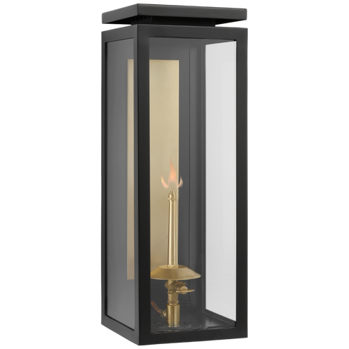 Fresno Medium 3/4 Gas Wall Lantern (279|CHO 2550BLK-CG)