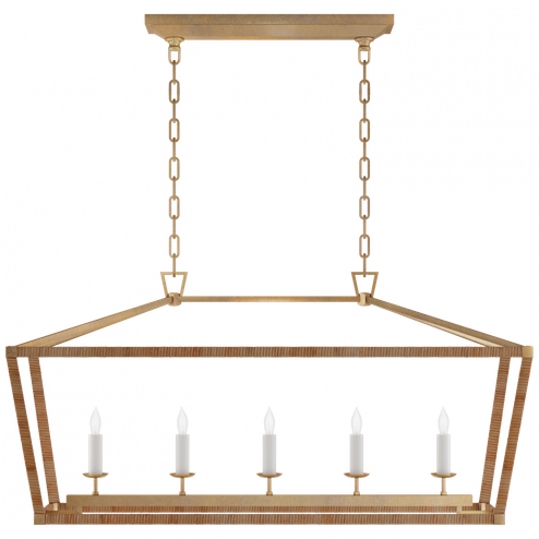 Darlana Medium Rattan Wrapped Linear Lantern (279|CHC 5765AB/NRT)