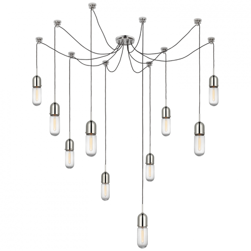 Junio 10-Light Chandelier (279|TOB 5645PN-CG-10)
