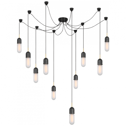 Junio 10-Light Chandelier (279|TOB 5645BZ/HAB-FG-10)