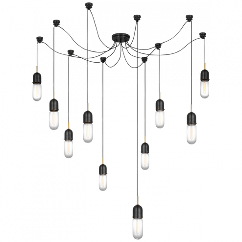 Junio 10-Light Chandelier (279|TOB 5645BZ/HAB-CG-10)