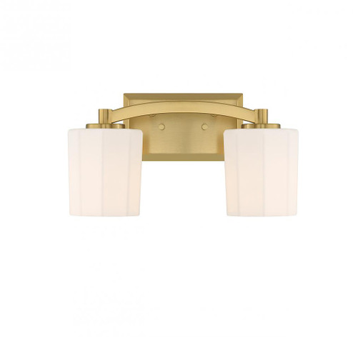 Whitney 2-Light Bathroom Vanity Light in Warm Brass (128|8-7710-2-322)
