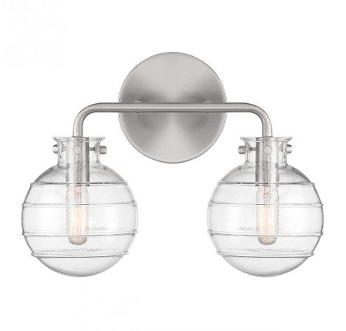 Mason 2-Light Bathroom Vanity Light in Satin Nickel (128|8-4300-2-SN)