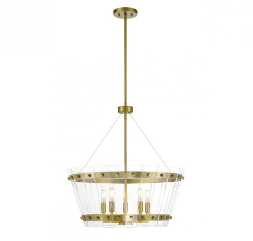 Ventari 5-Light Pendant in Warm Brass (128|7-8857-5-322)