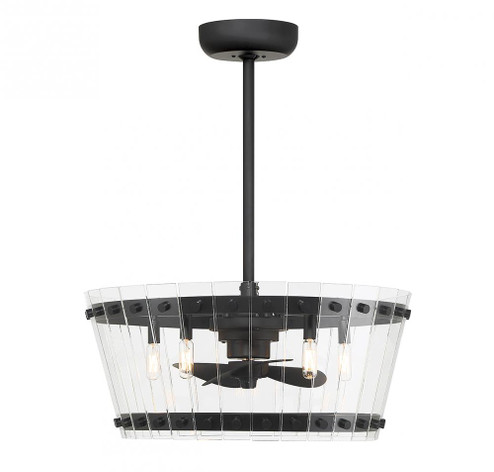 Ventari 5-Light LED Fan D'Lier in Matte Black (128|24-FD-8853-89)