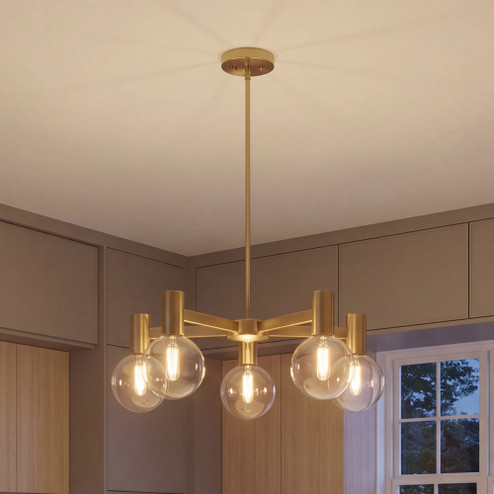 Wright 5-Light Chandelier in Warm Brass (128|1-3073-5-322)