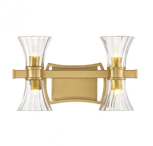 Bennington 4-Light LED Bathroom Vanity Light in Warm Brass (128|8-9702-4-322)