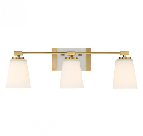 Darby 3-Light Bathroom Vanity Light in Warm Brass (128|8-6901-3-322)