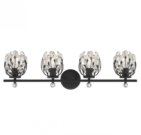 Moreno 4-Light Bathroom Vanity Light in Matte Black (128|8-6601-4-BK)