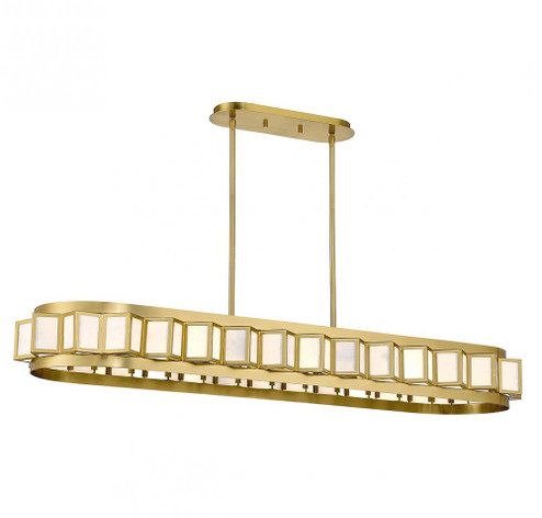 Gideon 8-Light Linear Chandelier in Warm Brass (128|1-3165-8-322)