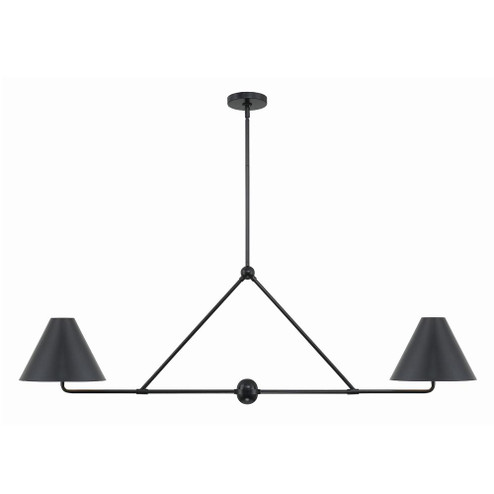 Xavier 54'' Matte Black Linear Chandelier (205|XAV-B9307-MK)