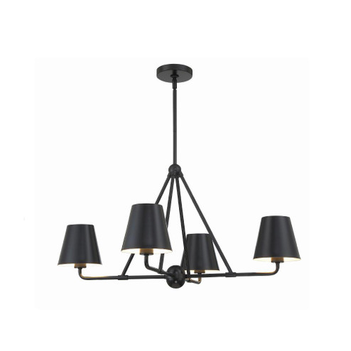Xavier 4 Light Matte Black Chandelier (205|XAV-B9304-MK)