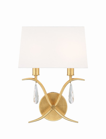 Rollins 2 Light Antique Gold Sconce (205|ROL-18802-GA)