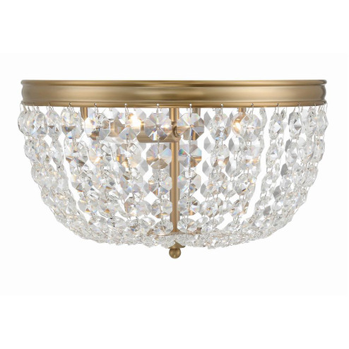 Nola 3 Light Vibrant Gold Flush Mount (205|NOL-314-VG-CL-MWP)