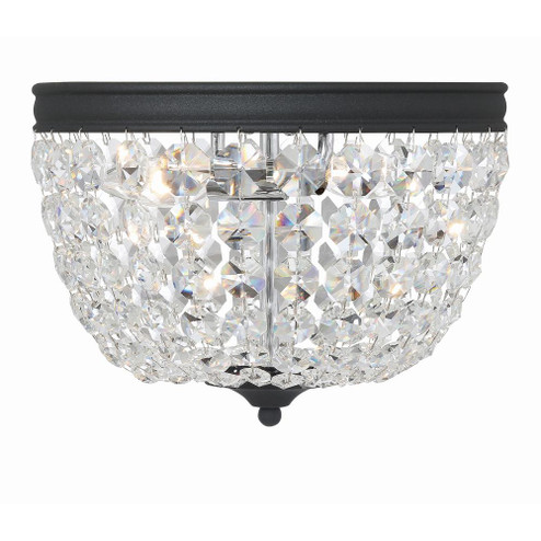 Nola 2 Light Black Forged Flush Mount (205|NOL-312-BF-CL-MWP)