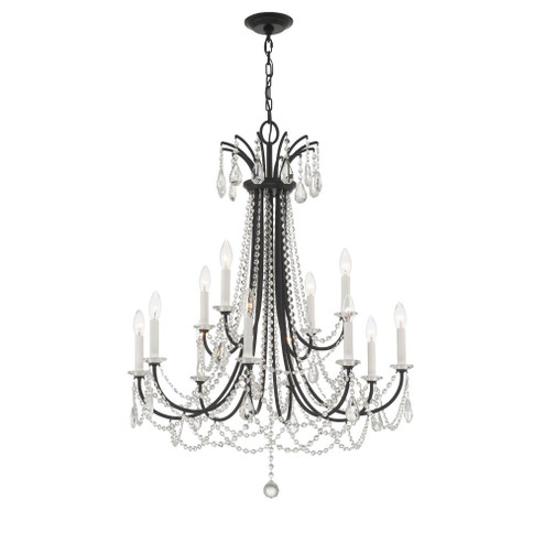 Karrington 30'' Matte Black Chandelier (205|KAR-90912-MK-CL-MWP)