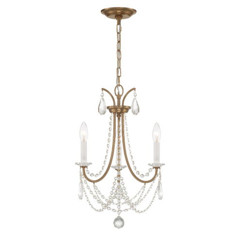 Karrington 14'' Aged Brass Chandelier (205|KAR-90903-AG-CL-MWP)