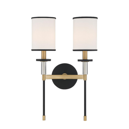 Hatfield 12'' Black Forged + Vibrant Gold Sconce (205|HAT-472-BF-VG)
