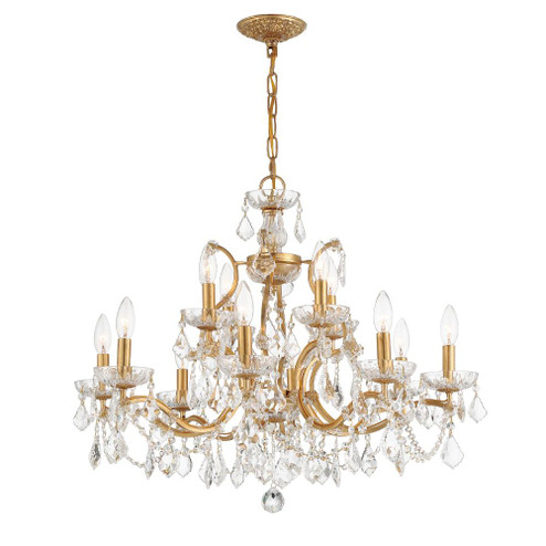 Filmore 29'' Hand Cut Crystal Antique Gold Chandelier (205|4456-GA-CL-MWP)