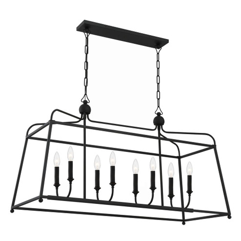 Libby Langdon Sylvan 42'' Black Forged Linear Chandelier (205|2249-BF_NOSHADE)