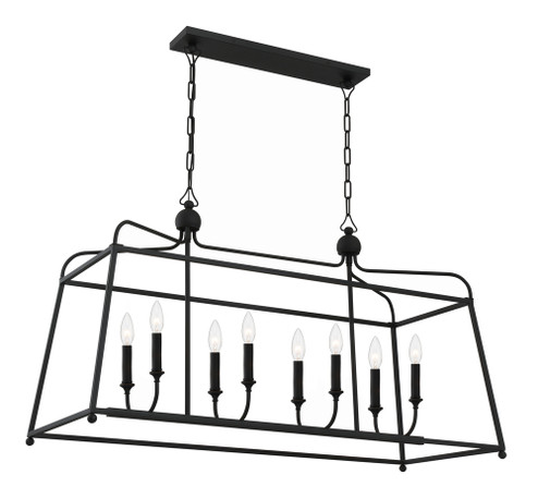 Libby Langdon for Crystorama Sylvan 8 Light Black Forged Chandelier (205|2249-BF_NOSHADE)