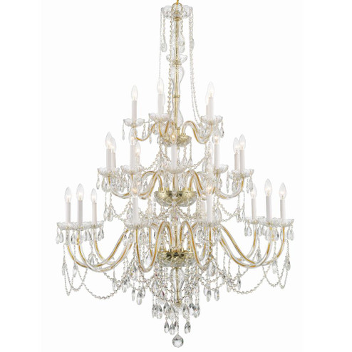 Traditional Crystal 45'' Hand Cut Crystal Polished Brass Chandelier (205|1156-PB-CL-MWP)