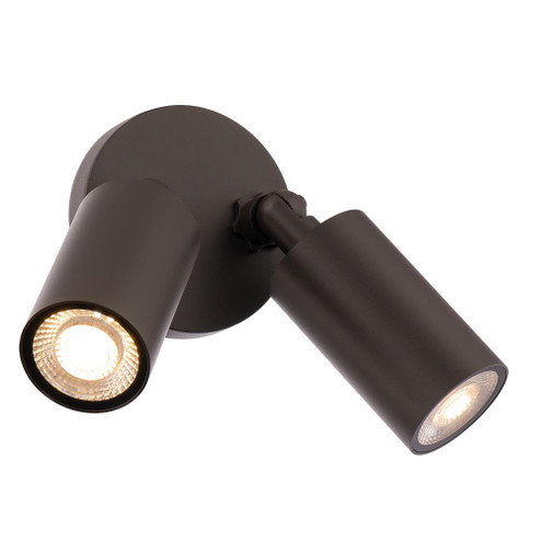 CYLINDER 2 LGT OUTDOOR WALL SCONCE 3000K (1357|WS-W230302-30-BZ)