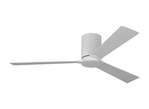 Rozzen 52-inch indoor/outdoor Energy Star hugger ceiling fan in matte white finish (6|3RZHR52RZW)