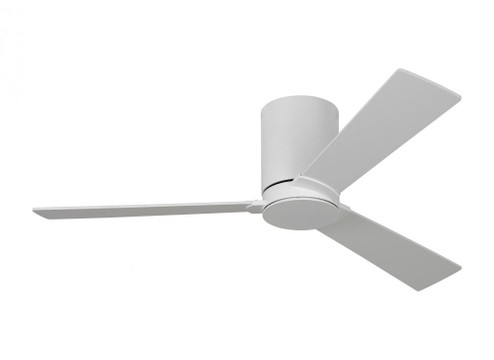 Rozzen 44-inch indoor/outdoor Energy Star hugger ceiling fan in matte white finish (6|3RZHR44RZW)