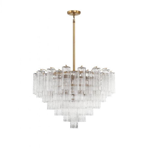 Addis 32'' Aged Brass Chandelier (205|ADD-316-AG-CL)