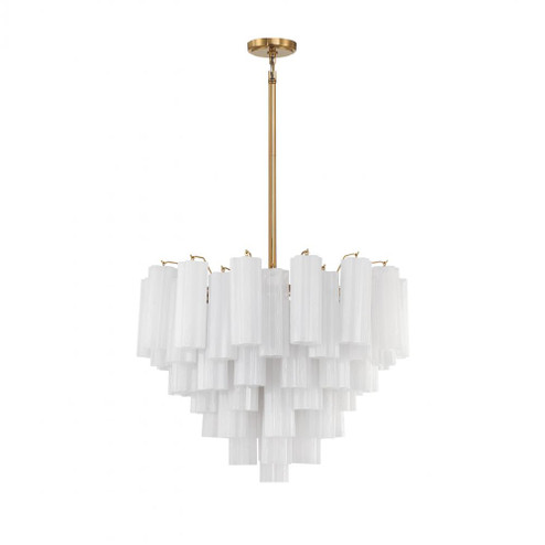 Addis 26.75'' Aged Brass Chandelier (205|ADD-312-AG-WH)