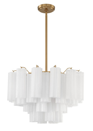 Addis 9 Light Aged Brass Chandelier (205|ADD-308-AG-WH)